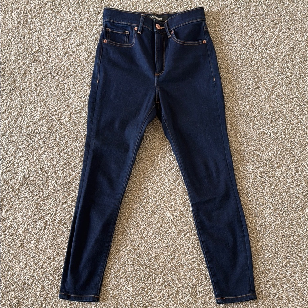 Express Blue High Rise Jeans Classic Fit